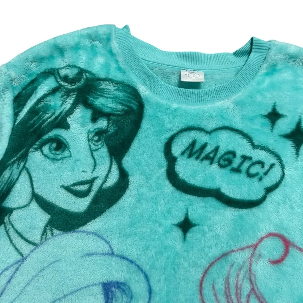 Disney XXL Girls Fuzzy Princess Sweatshirt
